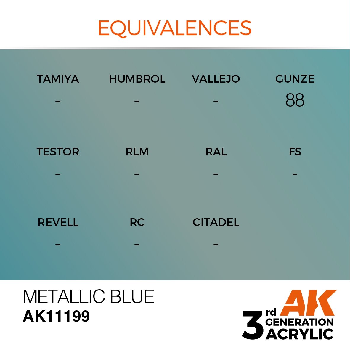 AK Interactive AK11199 METALLIC BLUE – METALLIC 17ml – immagine 3