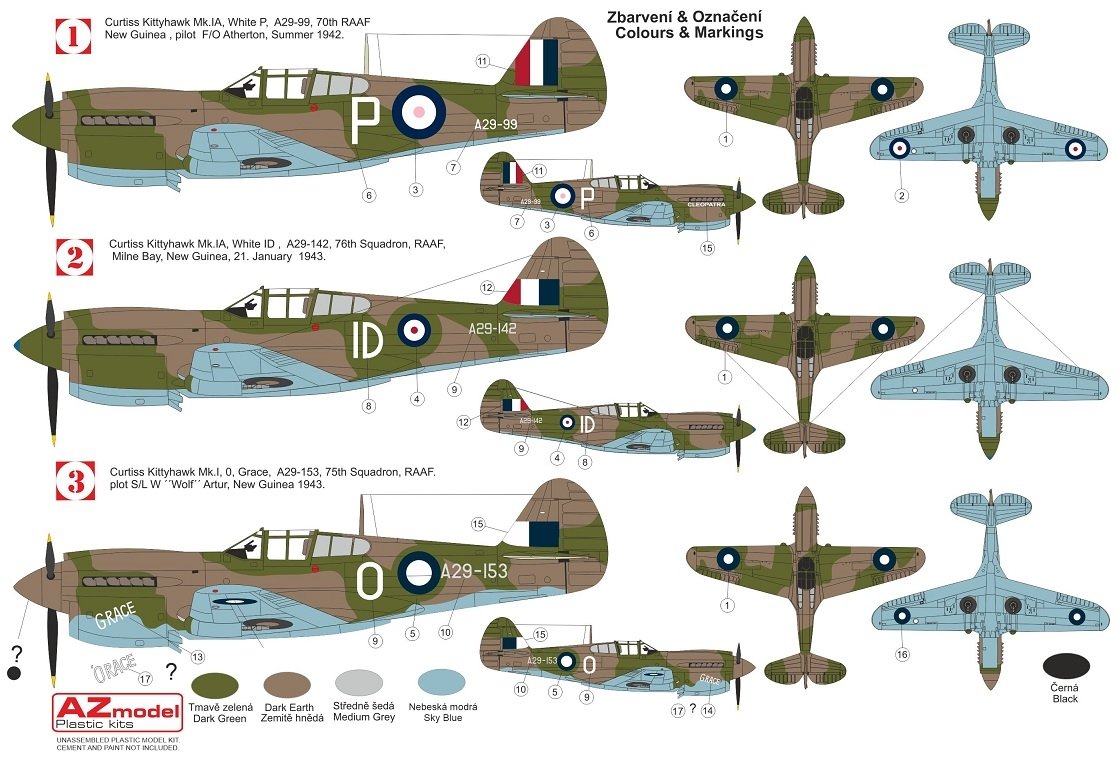 AZ Model AZ7694 Kittyhawk Mk.Ia „RAAF“ 1/72 – immagine 2