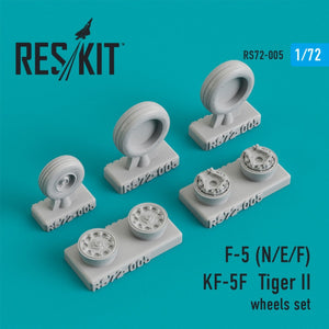 RESKIT RS72-0005 F-5 (N,E,F)/KF-5F « TIGER II » JEU DE ROUES 1/72