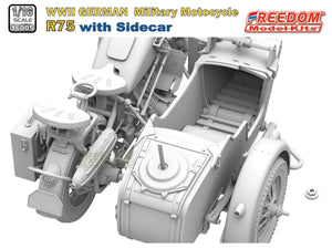 Freedom 16005 R75 with Sidecar WWII German Motorcycle 1/16 – immagine 6