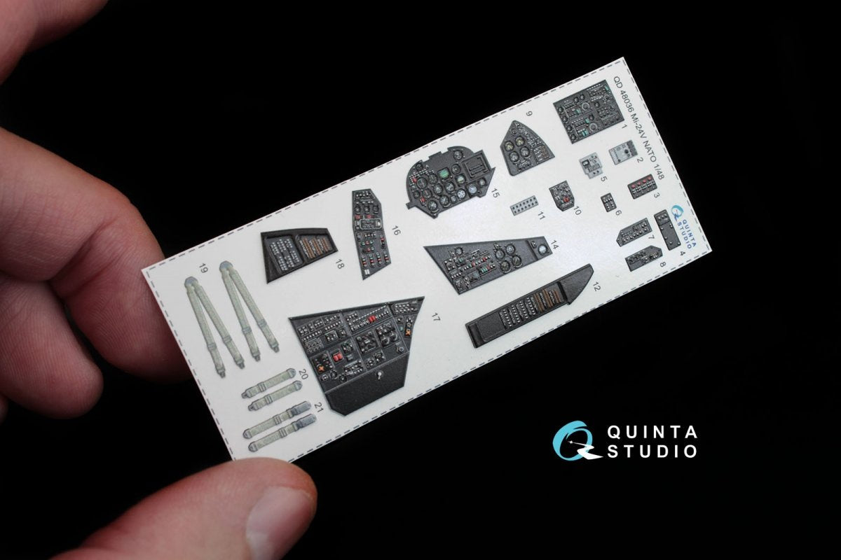 Quinta Studio QD48036 Mi-24V NATO (black panels) 3D-Printed &amp;amp; coloured Interior on decal paper (for Zvezda kit) 1/48 – imagen 3