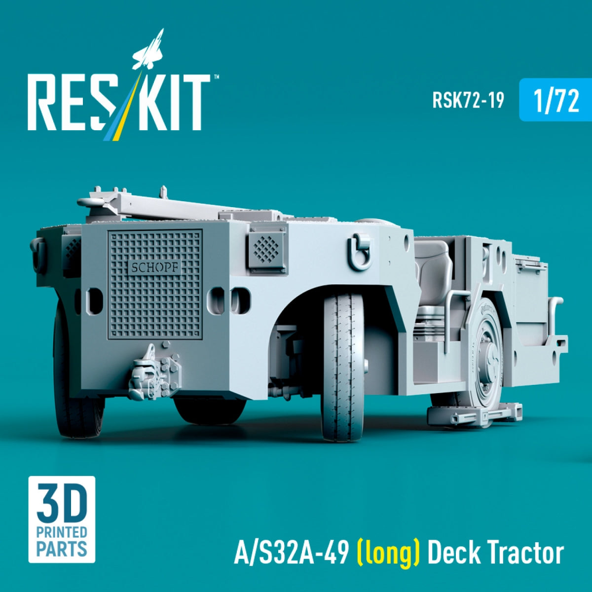 RESKIT RSK72-0019 A/S32A-49 (long) Deck Tractor (3D Printed model kit) 1/72 – imagen 3