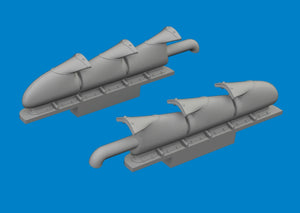 Eduard 672409 Spitfire Mk. V three-stacks exhaust fishtail PRINT Tamiya 1/72 – imagen 3