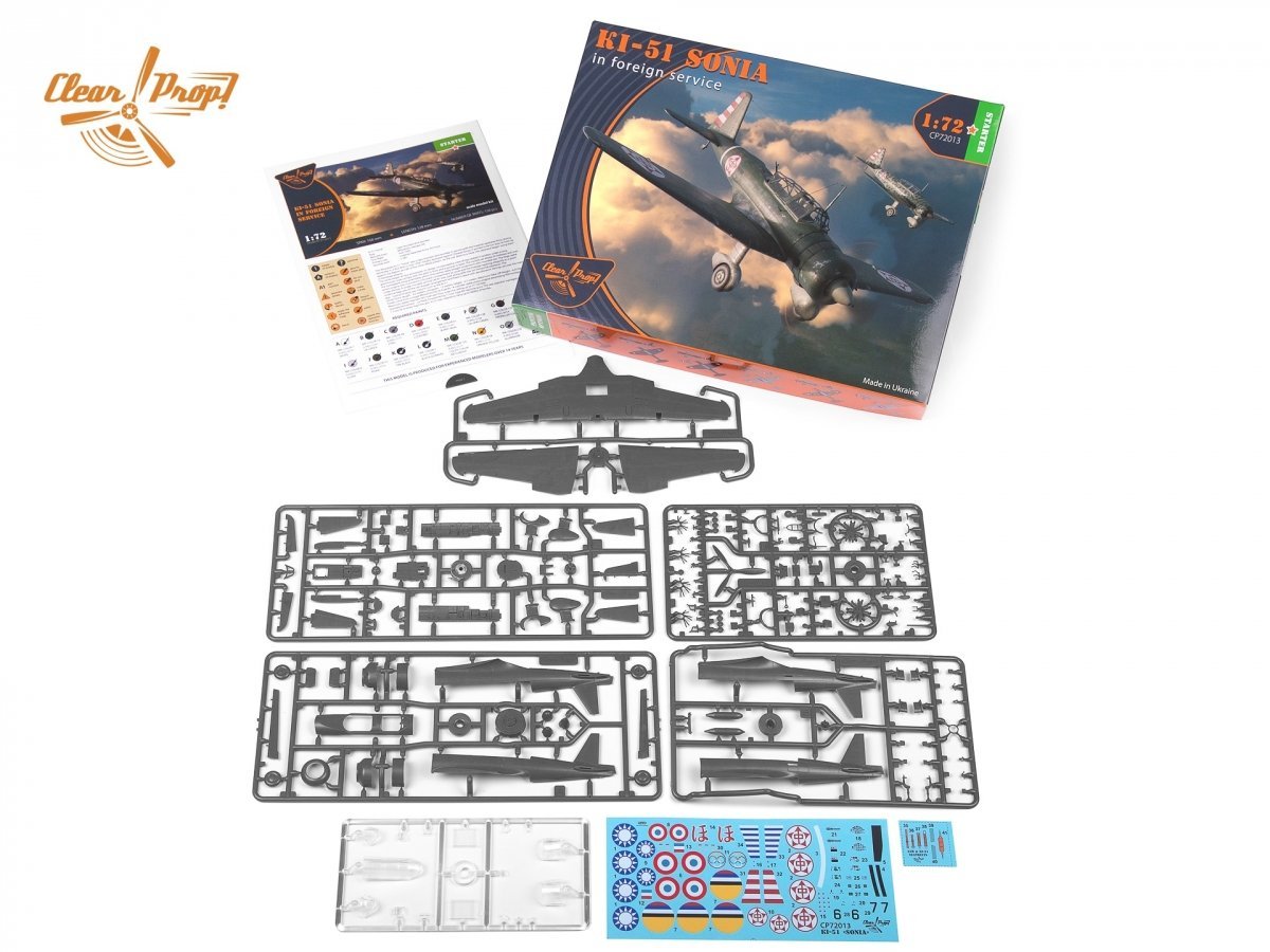 Clear Prop! CP72013 Ki-51 Sonia in foreign service STARTER KIT 1/72 – imagen 3