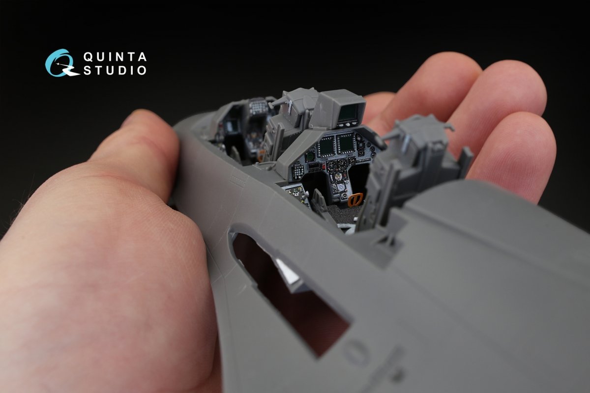 Quinta Studio QD32023 F-16D 3D-Printed &amp;amp; coloured Interior on decal paper (for Academy kit) 1/32 – immagine 7
