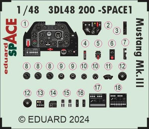Eduard 3DL48200 Mustang Mk. III SPACE EDUARD 1/48 – Bild 4