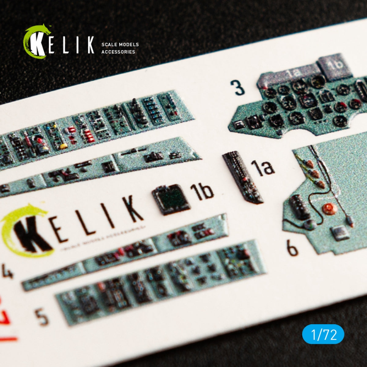 KELIK K72040 SU-27 INTERIOR 3D DECALS FOR TRUMPETER KIT 1/72 – Bild 2