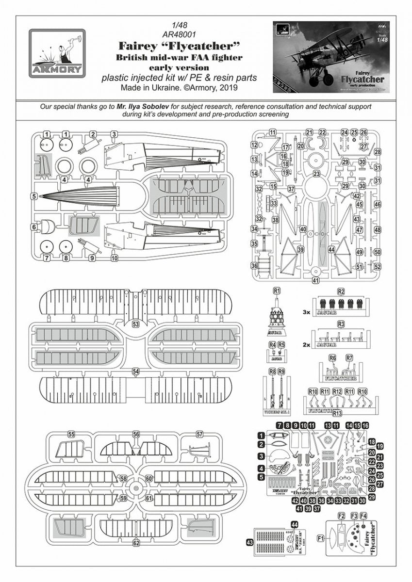 Armory Models 48001 Fairey Flycatcher British interwar FAA Fighter, early version, w/ Jaguar-III engine 1/48 – immagine 17