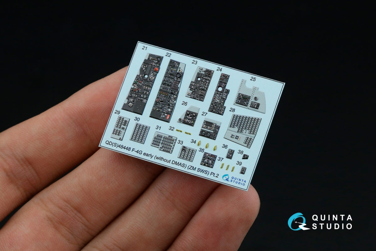 Quinta Studio QDS-48448 F-4G early 3D-Printed &amp;amp; coloured Interior on decal paper (Zoukei Mura SWS) (Small version) 1/48 – immagine 7
