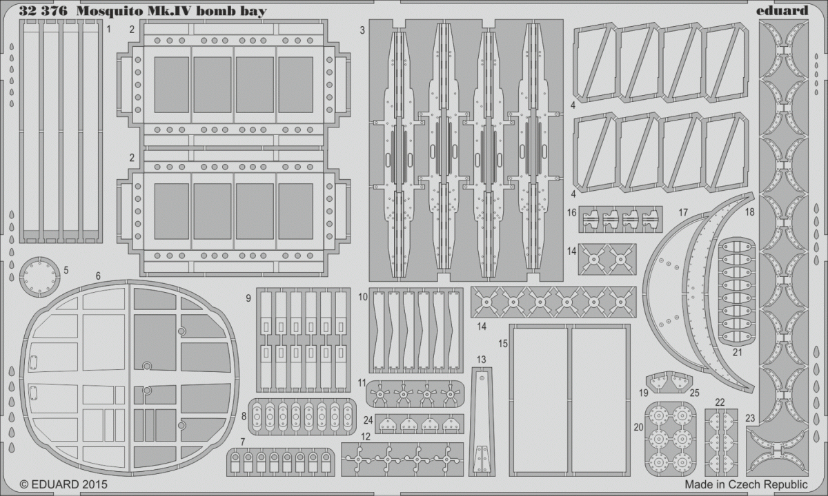 Eduard 32376 Mosquito Mk. IV bomb bay 1/32 HK MODELS