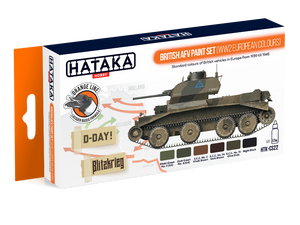 Hataka HTK-CS22 British AFV paint set (WW2 European colours) (6x17ml)
