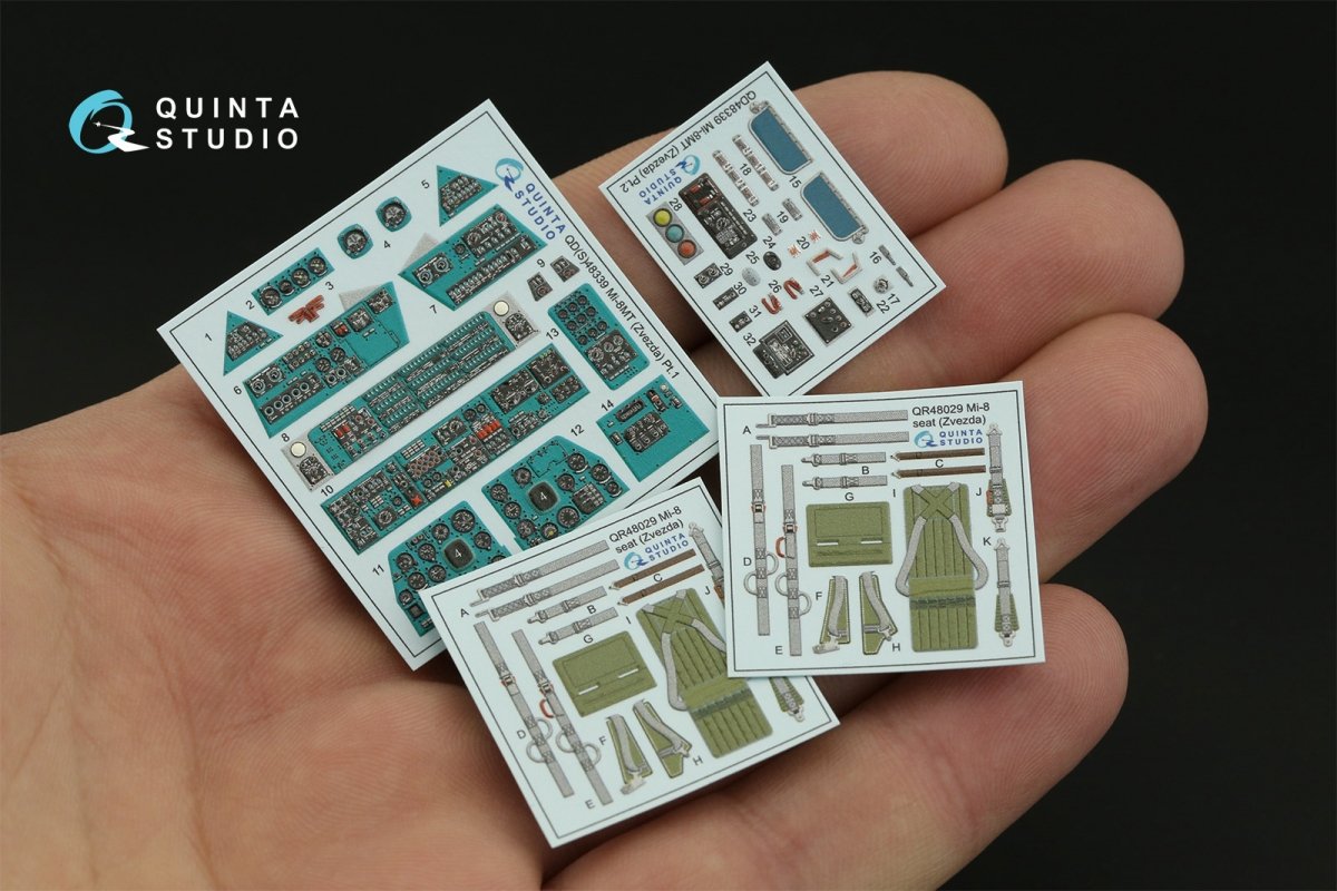 Quinta Studio QD48339 Mi-8MT 3D-Printed &amp;amp; coloured Interior on decal paper (Zvezda) 1/48 – Bild 2
