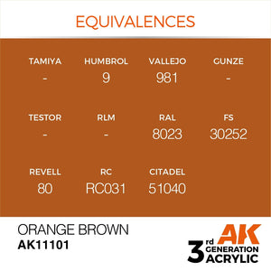 AK Interactive AK11101 ORANGE BROWN – STANDARD 17ml – imagen 3