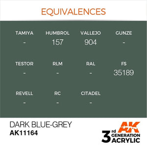 AK Interactive AK11164 DARK BLUE-GREY – STANDARD 17ml – immagine 3