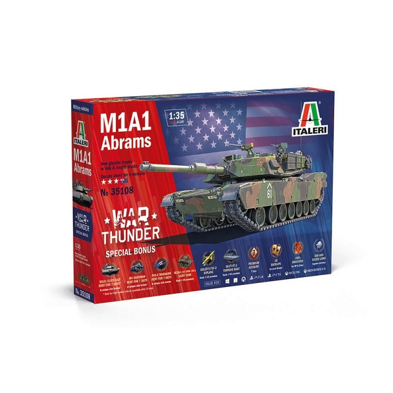 Italeri 35108 M1A1 Abrams - WAR THUNDER 1/35