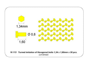 Aber 16113 Turned Hexagonal bolts (1,34x1,60mm) x 30 pcs – immagine 4