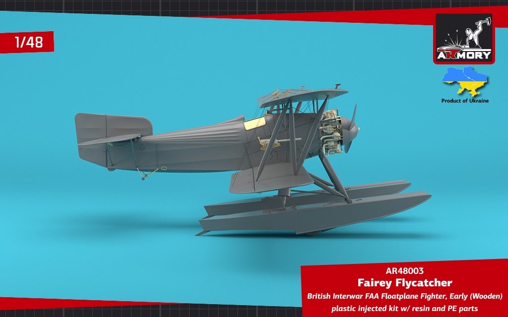 Armory Models 48003 Fairey Flycatcher British FAA Inter-War Floatplane Fighter, on Wooden Floats 1/48 – immagine 7