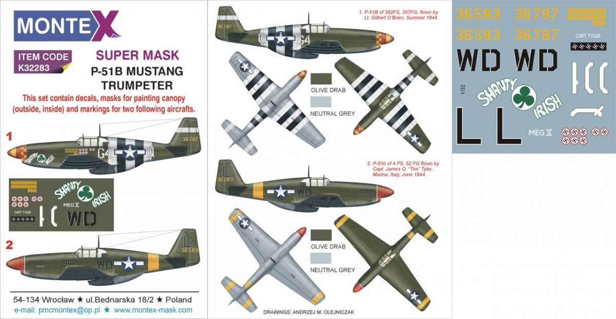 Montex K32283 P-51B MUSTANG 1/32