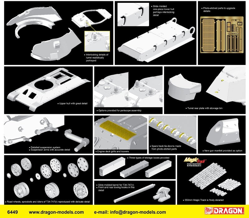 Dragon 6449 Panzerkampfwagen T34-747(r) 1/35 – Bild 3