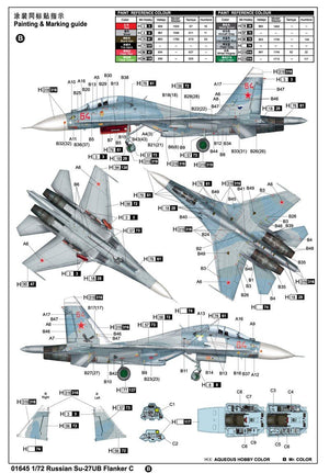 Trumpeter 01645 Russian Su-27UB Flanker C Fighter 1/72 – immagine 4