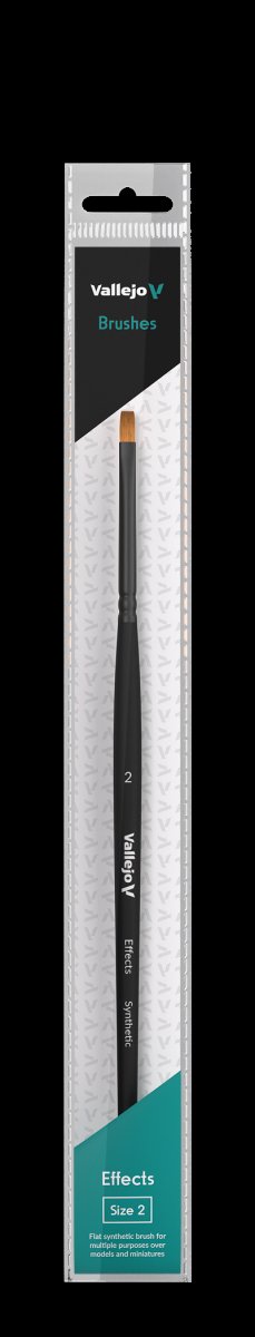 VALLEJO B04002 - Pędzel - Effects - Flat Rectangular Synthetic No. 2