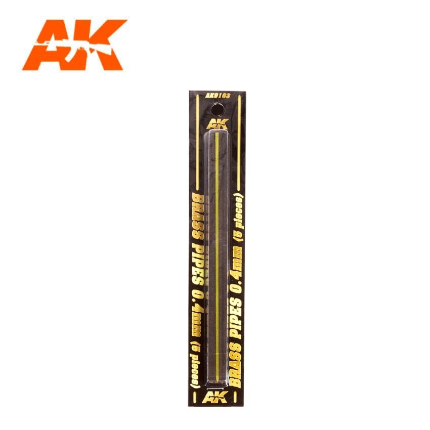 AK Interactive AK9103 BRASS PIPES 0.4MM Ø. 5 UNITS. – immagine 2