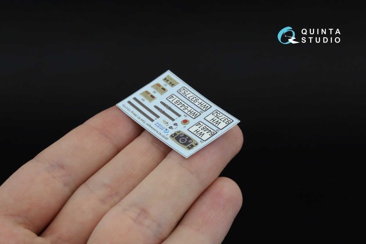 Quinta Studio QDS-35142 Kubelwagen Type 82 3D-Printed &amp; coloured Interior on decal paper (Meng VS-015) (Small version) 1/35