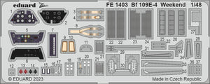 Maquette Eduard FE1403 Bf 109E-4 Weekend Eduard au 1/48