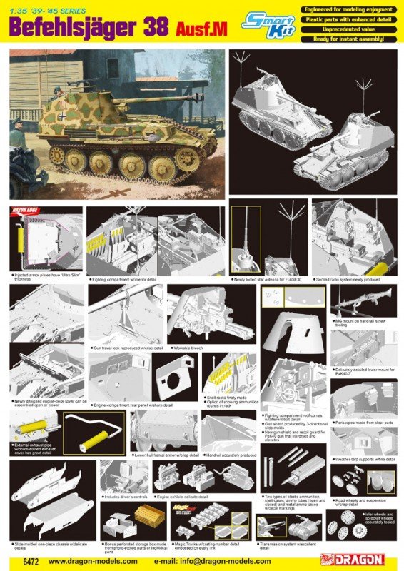 Dragon 6472 Befehlsjaeger 38 Ausf.M 1/35 – immagine 2
