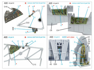 Quinta Studio QD48287 Hawker Hurricane family 3D-Printed &amp;amp; coloured Interior on decal paper (Airfix) 1/48 – immagine 2
