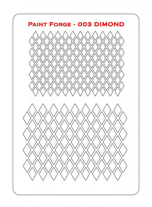 Paint Forge PFST003L STENCIL - DIAMONDS – immagine 2