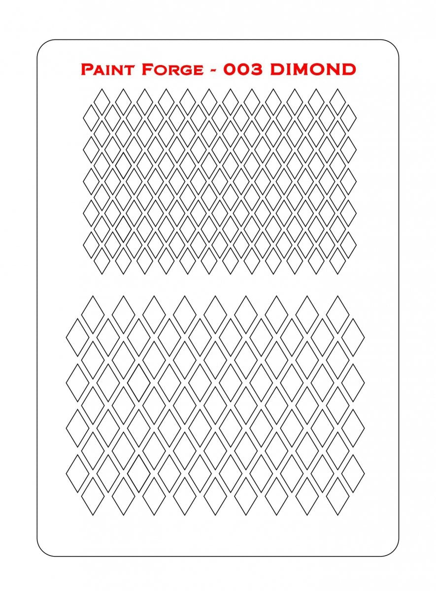 Paint Forge PFST003L STENCIL - DIAMONDS – immagine 2