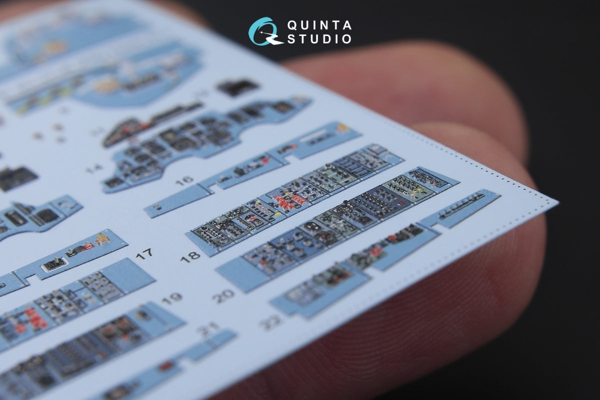 Quinta Studio QD48181 Su-27UB 3D-Printed coloured Interior on decal paper (for KittyHawk kit) 1/48 – Bild 2