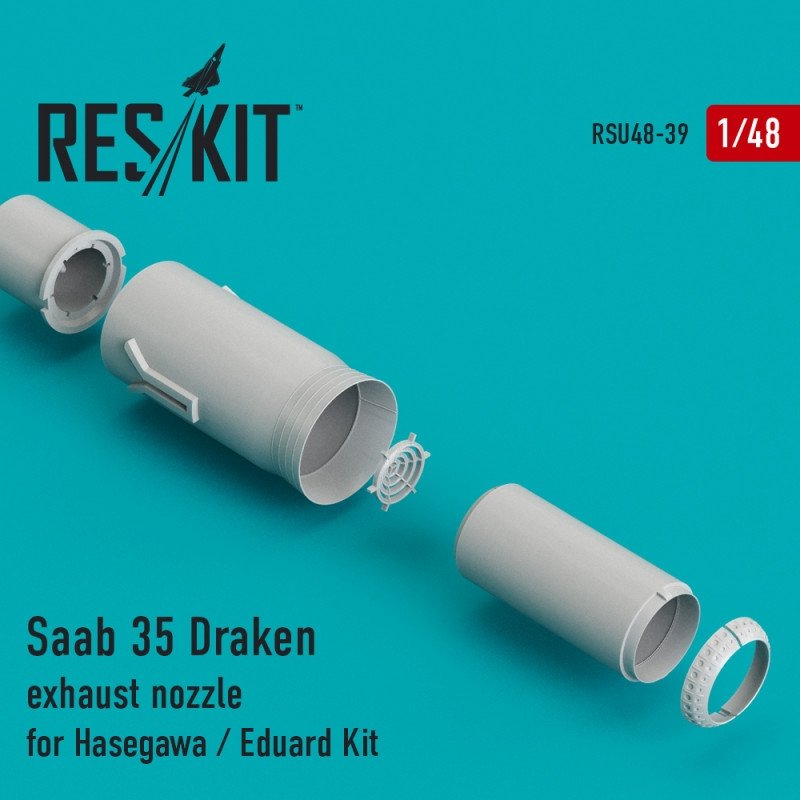RESKIT RSU48-0039 Buse d'échappement Saab 35 Draken pour kit Hasegawa / Eduard 1/48