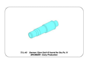 Canon Aber 72L-43 de 15 cm StuH 43 allemand pour Stu.Pz. IV BRUMBAR – Version initiale 1/72 – image 7