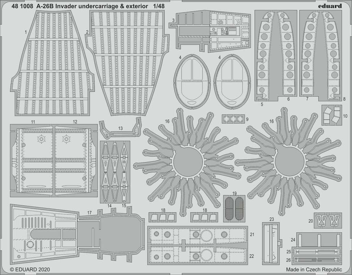 Eduard 481009 A-26B Invader bomb bay for ICM 1/48