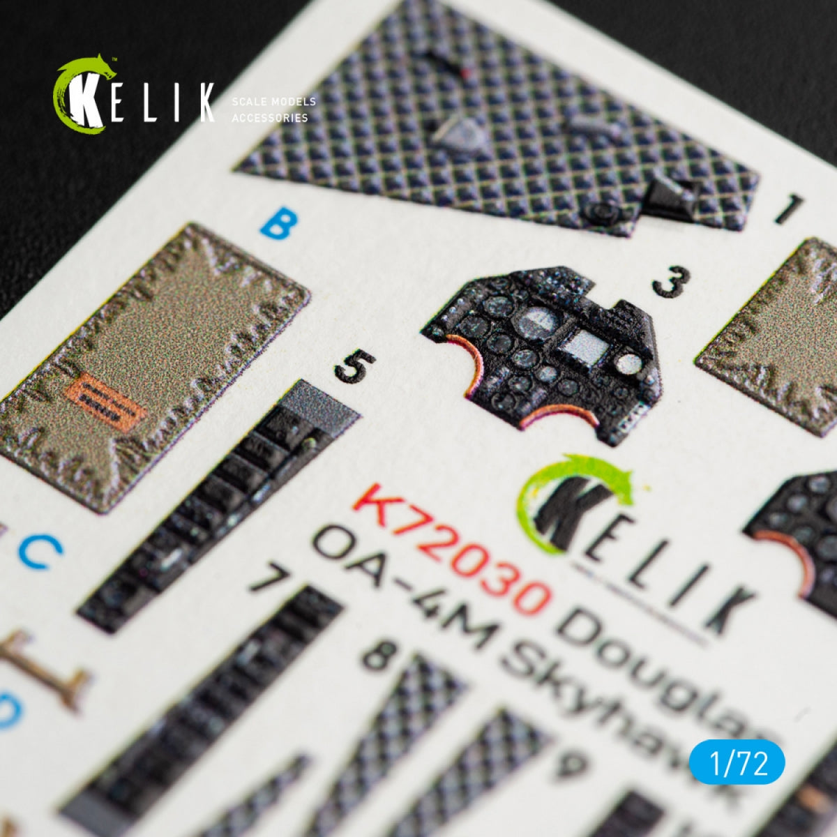 KELIK K72030 OA-4M &amp;quot;SKYHAWK&amp;quot; INTERIOR 3D DECALS FOR FUJIMI/HOBBY 2000 KIT 1/72 – zdjęcie 3