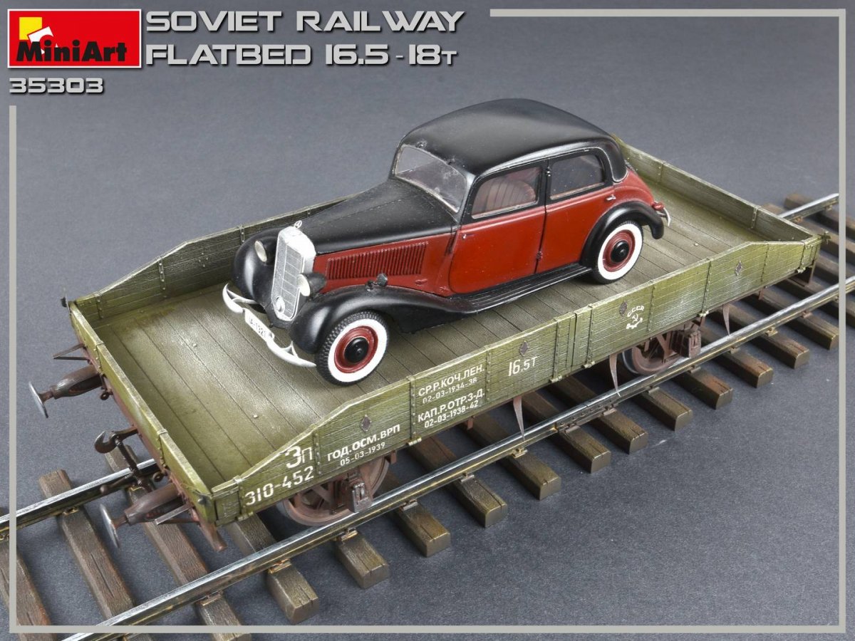 MiniArt 35303 Soviet Railway Flatbed 16,5-18t 1/35 – Bild 14