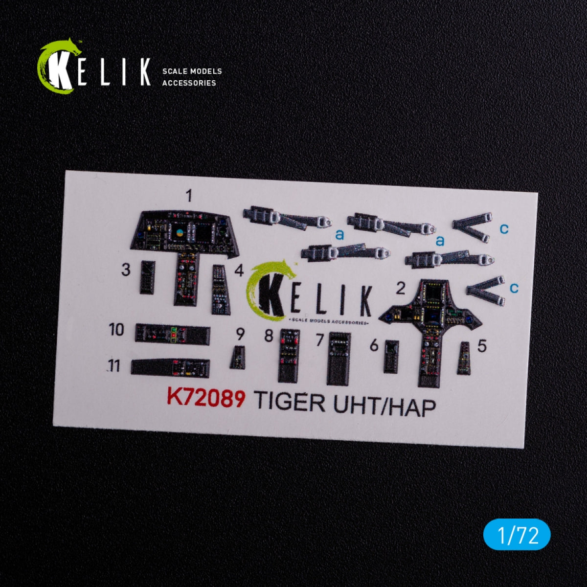 KELIK K72089 Eurocopter Tiger UHT/HAP interior 3D decals for Revell kit 1/72 – imagen 3