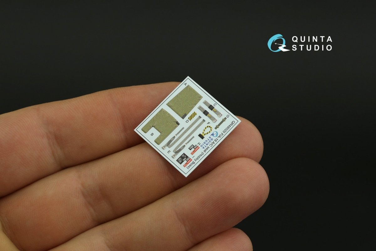 Quinta Studio QD48280 F/A-18C late 3D-Printed &amp;amp; coloured Interior on decal paper (HobbyBoss) 1/48 – immagine 12