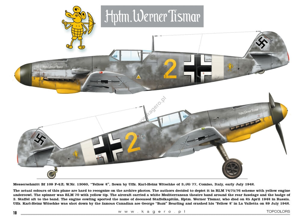 Kagero 15034 Messerschmitt Bf 109s over the Mediterranean Part I (kalkomania/decals) EN/PL – immagine 4