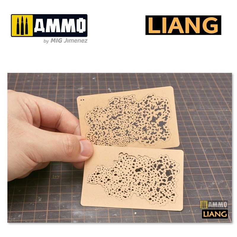 Liang 0006 Salt Weathering Effects Airbrush Stencils (Sparse) – immagine 2