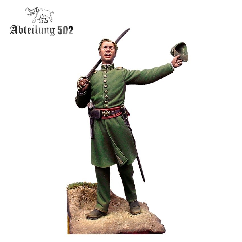 502 Abteilung ABT1013 5TH GEORGIA INFANTRY (CLINCH RIFLES) 1861. 54MM RESIN. – immagine 2