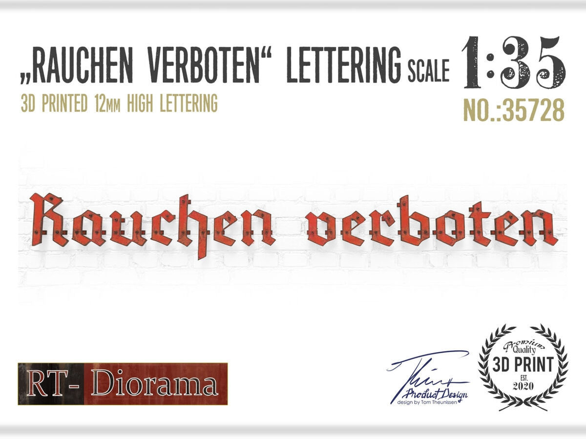 RT-Diorama 35728 Letters Set 3 - &amp;quot;Rauchen Verboten&amp;quot; 1/35