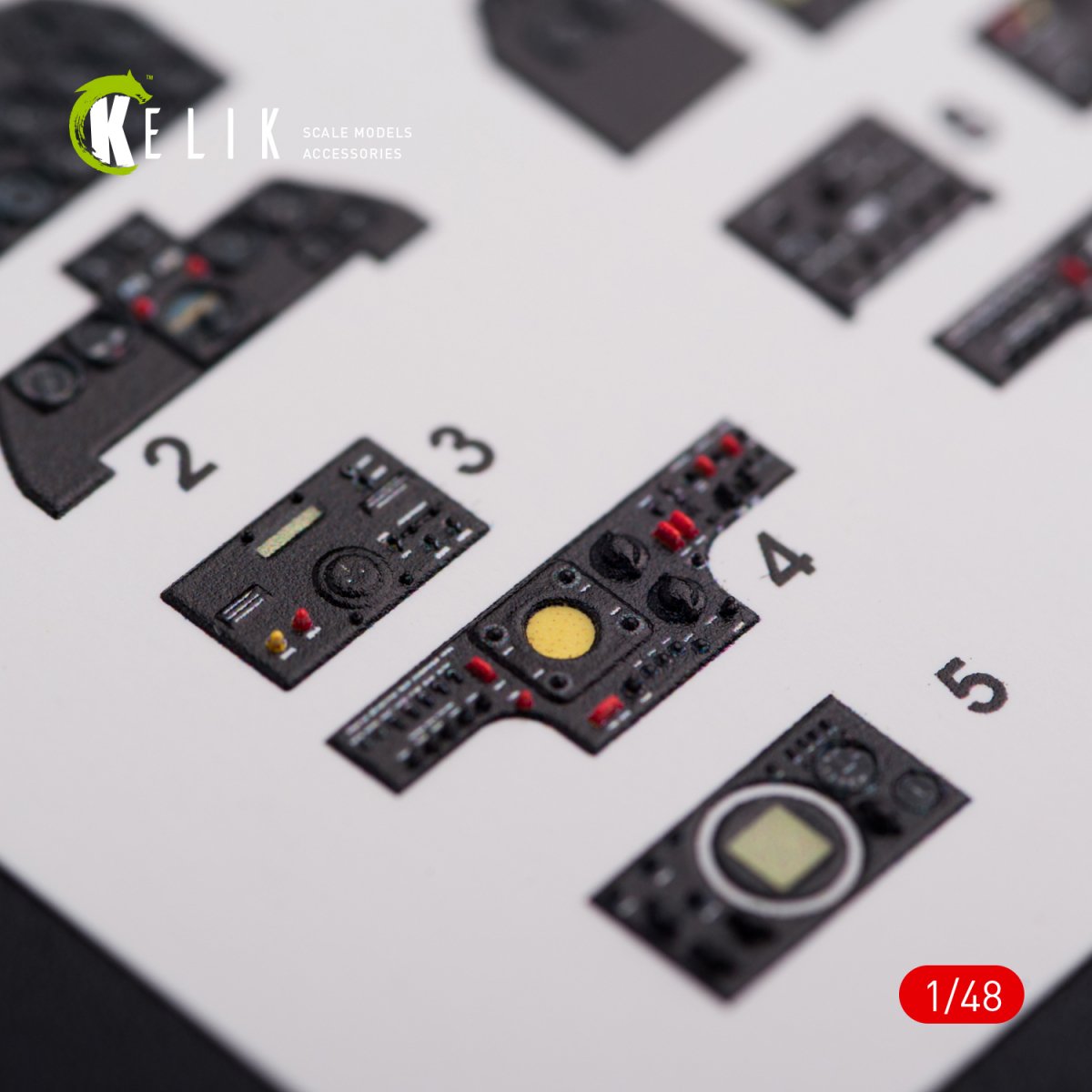 KELIK K48013 F-82 (F,G) &amp;quot;TWIN MUSTANG&amp;quot; INTERIOR 3D DECALS FOR MODELSVIT KIT 1/48 – immagine 6