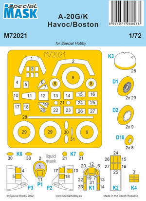 Special Hobby M72021 A-20 G/K Havoc/Boston (for Special Hobby) 1/72