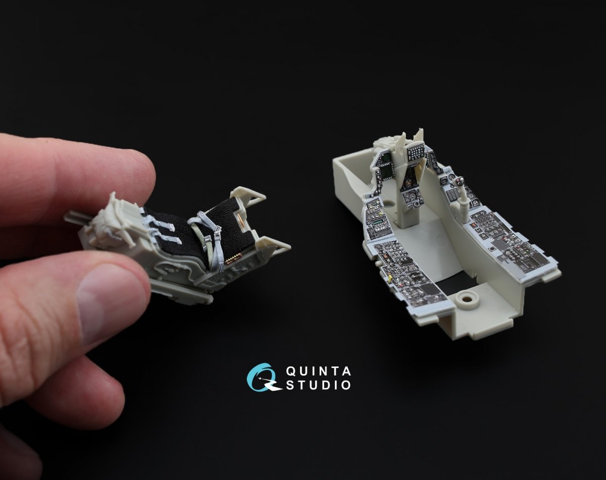 Quinta Studio QD32003 F-16C 3D-Printed &amp;amp; coloured Interior on decal paper (for Tamiya kit) 1/32 – immagine 9
