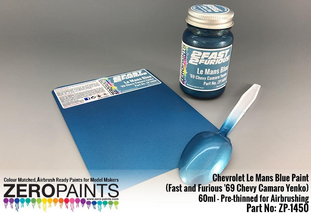 Peinture Zero Paints ZP-1450 Chevrolet Le Mans Blue 60ml (Fast and Furious '69 Chevy Camaro Yenko)