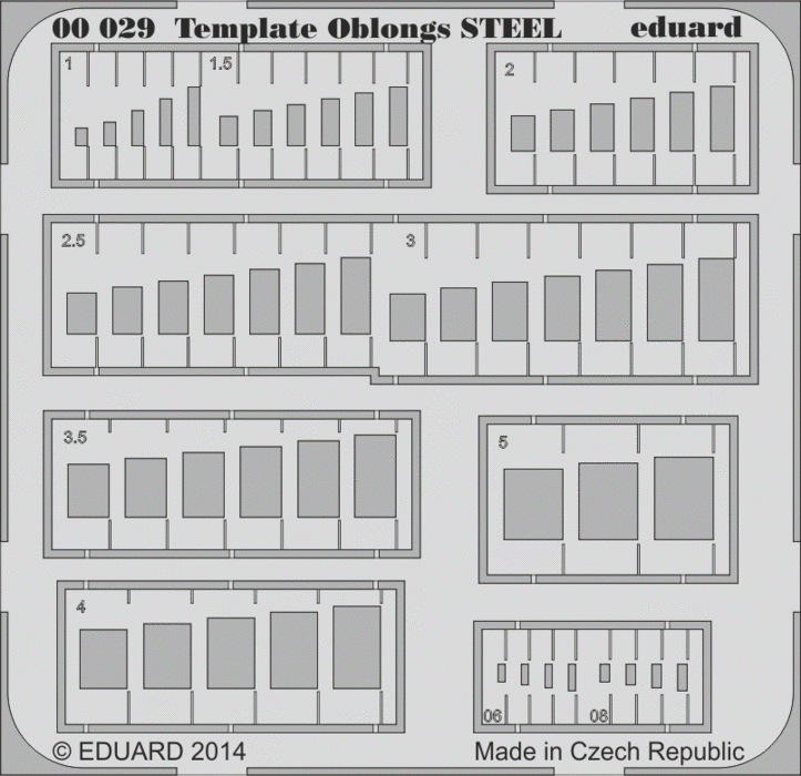 Eduard 00029 Template oblongs STEEL