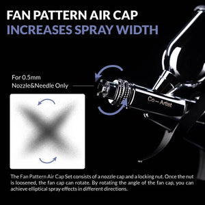Gaahleri 40829 Airbrush Fan Cap for 0.5mm GHAC Swallowtail
